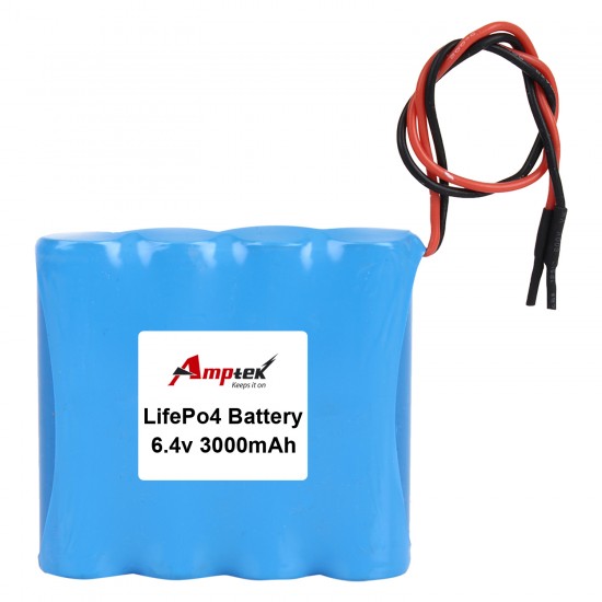 LiFePO4 Battery Pack 6.4v 3000mah