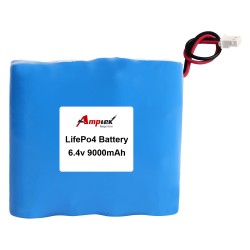 LiFePO4 Battery Pack 6.4v 9000mAh